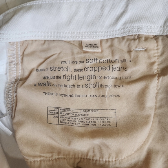 J. Jill Crisp White Cropped Jeans - Picture 8 of 11